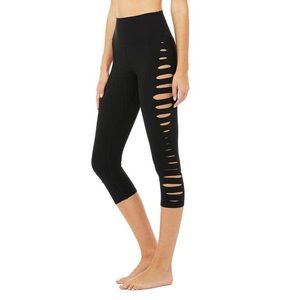 Alo yoga high waist slice Capri leggings Black